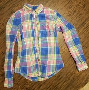 Colorful plaid button up
